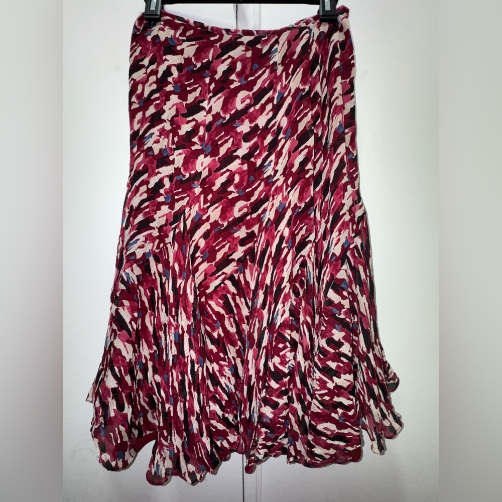 Vintage Y2K Jones New York Abstract Print midi skirt size 4